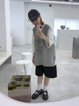「アイテム（トップス）」を使った、aimiさん（レディース・156cm・30代）の夏コーディネート