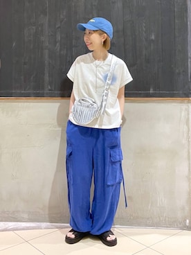 「アイテム（帽子）」を使った、aimiさん（レディース・156cm・30代）の夏コーディネート