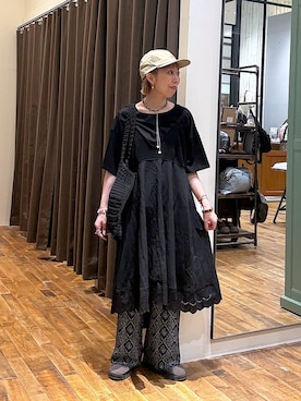 「UNIVERSAL OVERALL（ユニバーサルオーバーオール）のアイテム」を使った、aimiさん（レディース・156cm）の夏コーディネート