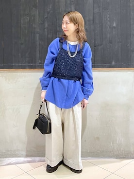 「niko and...（ニコアンド）のオリジナルスニーカーソールローファー（ローファー）」を使った、aimiさん（レディース・156cm）の春コーディネート