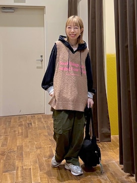「アイテム（パーカー）」を使った、aimiさん（レディース・156cm・30代）の秋コーディネート