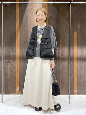 シアーフィッシングベストを使った人気ファッション