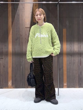 「niko and...（ニコアンド）のサガラロゴモケあみあみプルオーバー（ニット/セーター）」を使った、aimiさん（レディース・156cm）の冬コーディネート