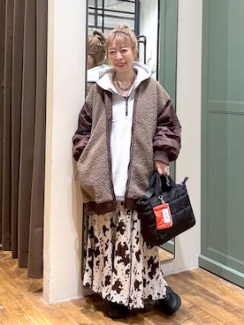 「アイテム（MA-1）」を使った、aimiさん（レディース・156cm・30代）の秋コーディネート