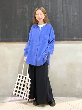 「niko and...（ニコアンド）のオリジナルスニーカーソールローファー（ローファー）」を使った、aimiさん（レディース・156cm）の春コーディネート