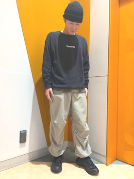 「Reebok（リーボック）のアイテム（スウェット）」を使った、yamaさん（メンズ・177cm）の秋コーディネート