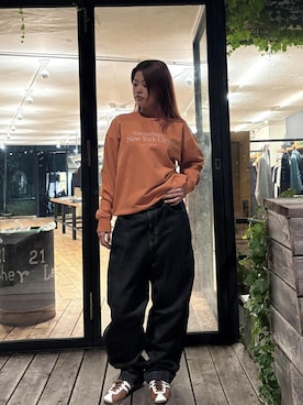 「Saturdays NYC（サタデーズ ニューヨークシティ ）のアイテム」を使った、yzkさん（レディース・163cm）の秋コーディネート