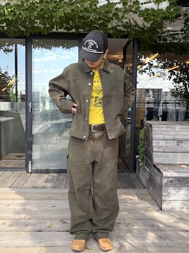 「アイテム（ミリタリージャケット）」を使った、yzkさん（レディース・163cm）の秋コーディネート