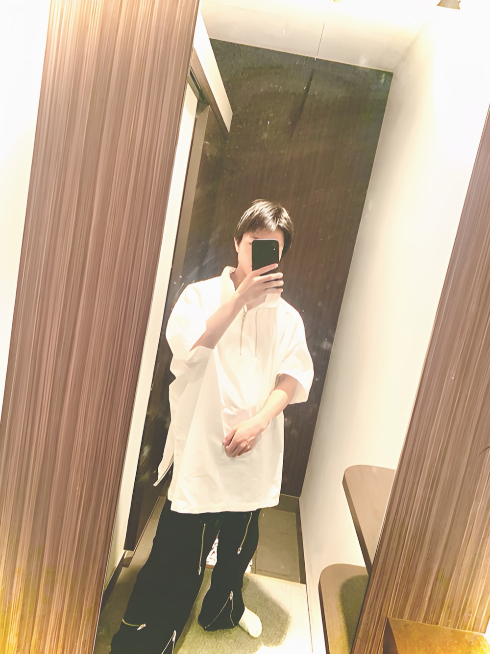 ADRER（アドラー）の「Double half zip cotton nylon pullover
