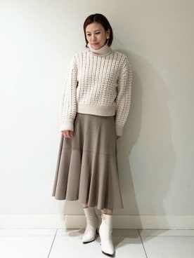 「EPOCA（エポカ）のアイテム」を使った、EPOCAさん（レディース・154cm）の冬コーディネート