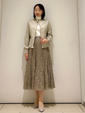 「EPOCA（エポカ）のアイテム（ブルゾン）」を使った、EPOCAさん（レディース・163cm）の秋コーディネート