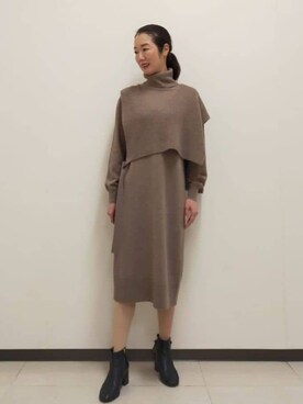 「EPOCA（エポカ）のアイテム」を使った、EPOCAさん（レディース・168cm）の冬コーディネート