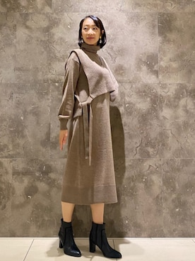 「EPOCA（エポカ）のアイテム（ワンピース/ドレス）」を使った、EPOCAさん（レディース・163cm）の秋コーディネート