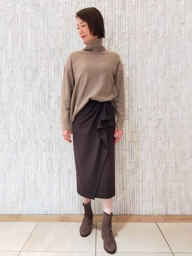 「EPOCA（エポカ）のアイテム」を使った、EPOCAさん（レディース・168cm）の冬コーディネート