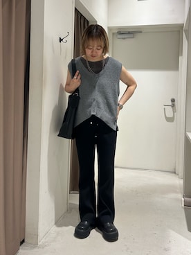 「アイテム（ベスト）」を使った、ひがしゃんさん（レディース・164cm・30代）の夏コーディネート