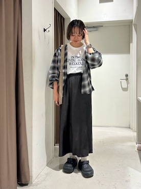 「アイテム（スカート）」を使った、ひがしゃんさん（レディース・164cm・30代）の秋コーディネート