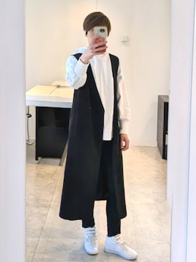 「Reebok（リーボック）のアイテム（スニーカー、ホワイト系）」を使った、isis171さん（レディース・172cm）の春コーディネート