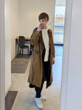 「Reebok（リーボック）のアイテム（スニーカー、ホワイト系）」を使った、isis171さん（レディース・172cm）の春コーディネート