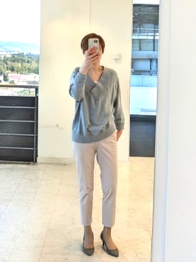 「green label relaxing（グリーンレーベルリラクシング）のアイテム（パンツ）」を使った、isis171さん（レディース・172cm）の春コーディネート