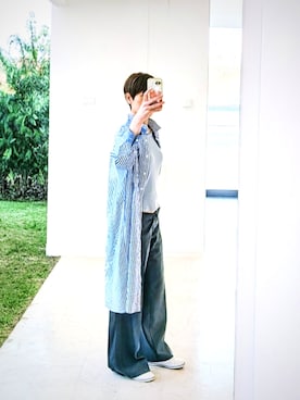 「GLOBAL WORK（グローバルワーク）のアイテム（シャツワンピース、その他）」を使った、isis171さん（レディース・172cm）の春コーディネート