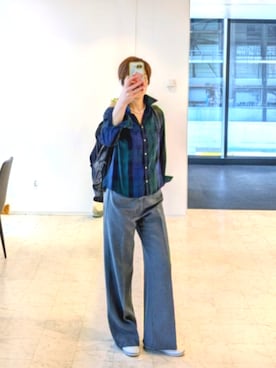「no brand（ノーブランド）のアイテム（シャツ/ブラウス、その他）」を使った、isis171さん（レディース・172cm）の春コーディネート