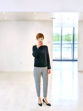 「LE TALON（ルタロン）のアイテム（パンプス、ブラック系）」を使った、isis171さん（レディース・172cm）の夏コーディネート