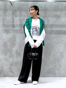 「アイテム（スラックス）」を使った、izumi888さん（レディース・157cm・30代）の秋コーディネート