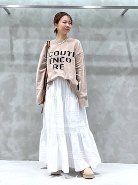 「アイテム（スリッポン）」を使った、izumi888さん（レディース・157cm・30代）の秋コーディネート