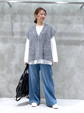 「アイテム（ベスト）」を使った、izumi888さん（レディース・157cm・30代）の秋コーディネート