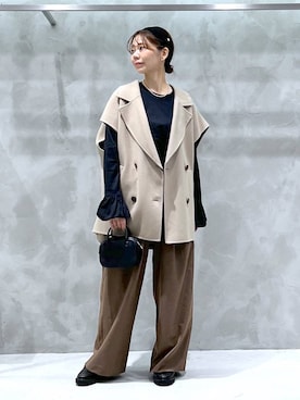 「アイテム（ベスト）」を使った、izumi888さん（レディース・157cm・30代）の秋コーディネート