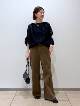 「MILOS（ミロス）のBARNYARDSTORM / MILOS(ミロス)別注 / キルティングBAG【カラー別注】（ハンドバッグ、ブラック系）」を使った、izumi888さん（レディース）の秋コーディネート