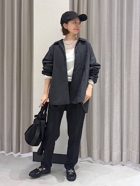 「BARNYARDSTORM（バンヤードストーム）のBARNYARDSTORM / スエードライクCAP（キャップ、ブラック系）」を使った、izumi888さん（レディース）の秋コーディネート