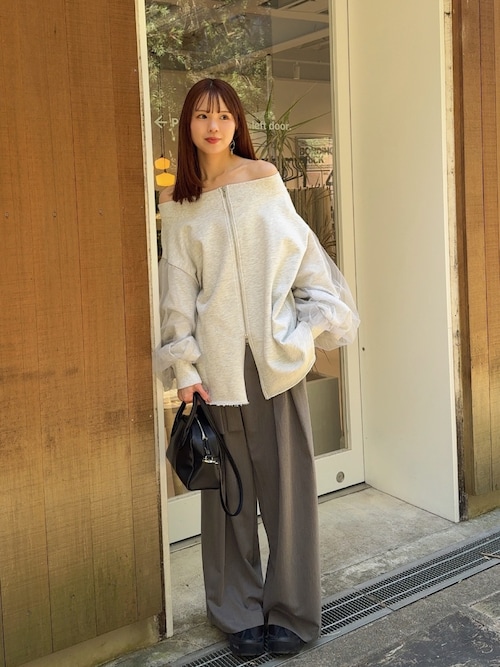 チュールドッキングスエット チュールドッキングボートネックスウェット