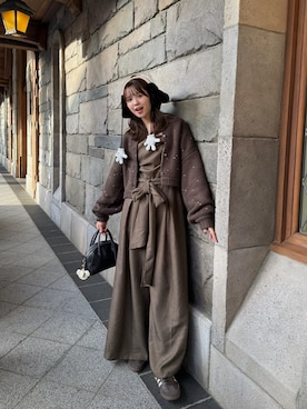 「アイテム（オールインワン・サロペット）」を使った、いもちゃんさん（骨格ナチュラル・レディース・163cm）の秋コーディネート