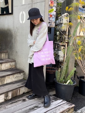 「Actually（アクチュアリー）のアイテム」を使った、ririkaさん（レディース・158cm）の春コーディネート