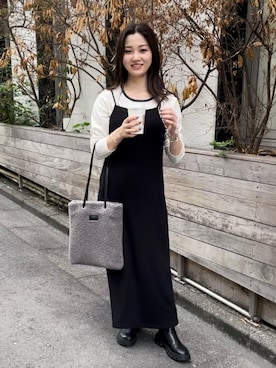 「DISCOAT（ディスコート）のアイテム（ワンピース/ドレス）」を使った、ririkaさん（レディース・158cm）の夏コーディネート