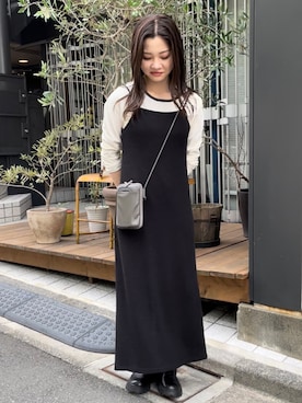 「DISCOAT（ディスコート）のアイテム（ワンピース/ドレス）」を使った、ririkaさん（レディース・158cm）の夏コーディネート