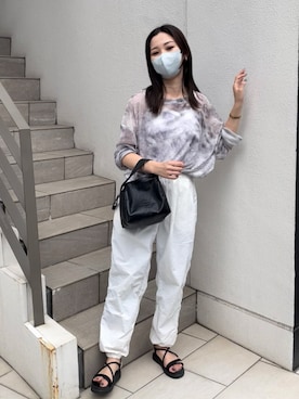 「Diosfront（ディオスフロント）のアイテム」を使った、ririkaさん（レディース・158cm）の夏コーディネート