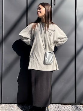 「DISCOAT（ディスコート）のアイテム（ワンピース/ドレス）」を使った、ririkaさん（レディース・158cm）の秋コーディネート