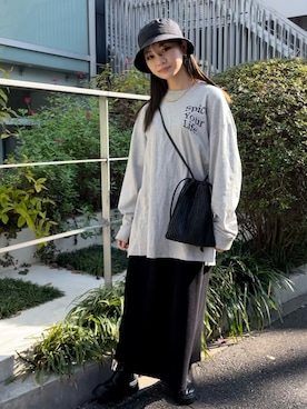 「DISCOAT（ディスコート）のアイテム（ワンピース/ドレス）」を使った、ririkaさん（レディース・158cm）の秋コーディネート