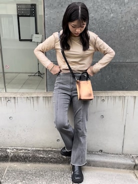 「ショルダーポーチ」｜ririkaさん（レディース・158cm）の秋コーディネート