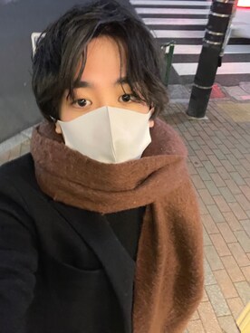 「アイテム（チェスターコート）」を使った、ryokobababyさん（メンズ・174cm）の冬コーディネート