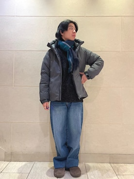 「SHIPS（シップス）のアイテム（ダウンジャケット/コート）」を使った、金子さん（メンズ・163cm）の冬コーディネート