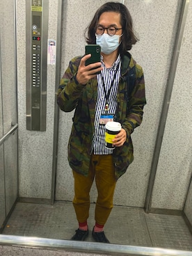 「VANS（バンズ）のアイテム（MA-1）」を使った、kazuzonoさん（メンズ・170cm）の冬コーディネート