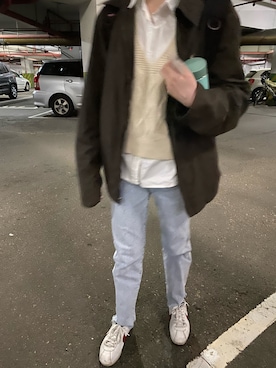 「PULL&BEAR（プルアンドベア）のアイテム（パンツ）」を使った、awwwwaさん（レディース・157cm）の冬コーディネート