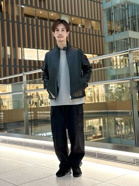 「green label relaxing（グリーンレーベルリラクシング）のアイテム（ブルゾン）」を使った、YUYA NAGASEさん（メンズ・169cm）の秋コーディネート