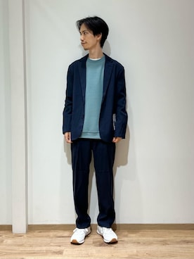 「UNIVERSAL OVERALL（ユニバーサルオーバーオール）のアイテム（ジャケット/アウター）」を使った、YUYA NAGASEさん（メンズ・169cm）の秋コーディネート