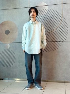 「green label relaxing（グリーンレーベルリラクシング）のアイテム（スニーカー）」を使った、YUYA NAGASEさん（メンズ・169cm）の春コーディネート
