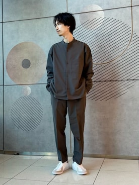 「GERMAN TRAINER（ジャーマントレーナー）のアイテム」を使った、YUYA NAGASEさん（メンズ・169cm）の春コーディネート
