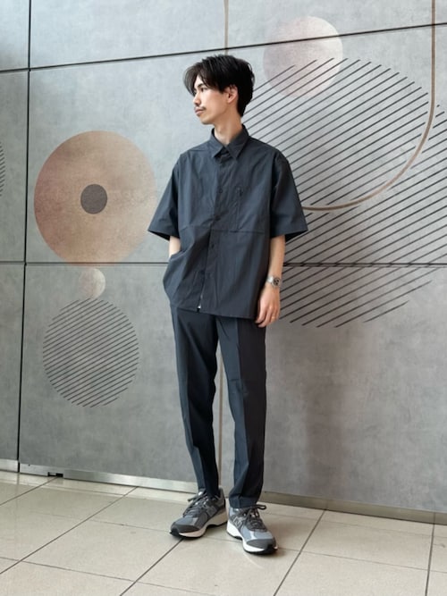 WONDER CLOTH ジャストルーズ レギュラーカラー 半袖 シャツ -ストレッチ・接触冷感・吸水速乾-